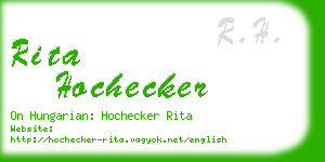 rita hochecker business card